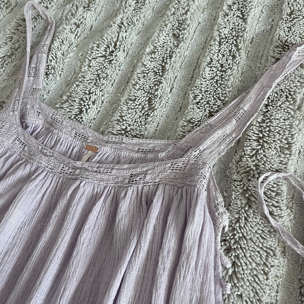 Free People sleeveless tunic dress in lavender size L - Picture 2 of 9